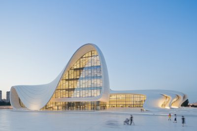 阿利耶夫文化中心（Heydar Aliyev Cultural center）扎哈哈迪德，异形建筑设计su草图模型下载