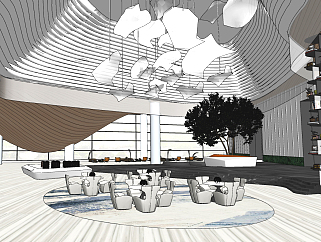 西<em>海岸</em>·创新科技城体验中心，售楼处su草图模型下载