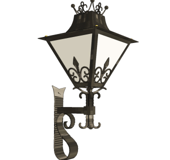 美式铁艺壁灯su草图模型下载