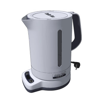 现代不锈钢电水壶su草图模型下载