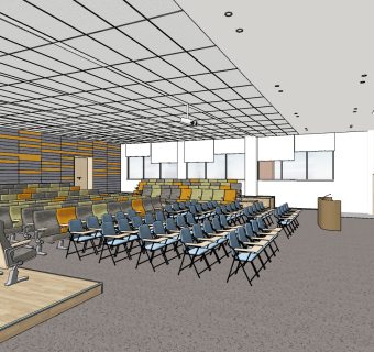 现代学校教室,多媒体室su草图模型下载