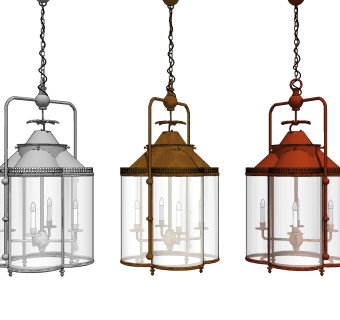 工业风古典铁艺吊灯