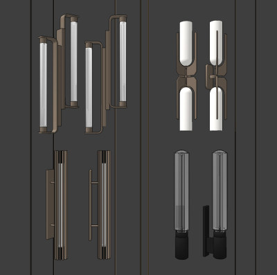 现代轻奢壁灯su草图模型下载