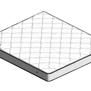 现代布艺床垫su草图模型下载