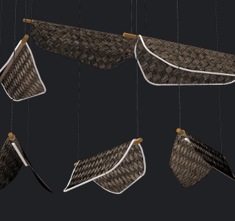 现代创意吊灯su草图模型下载