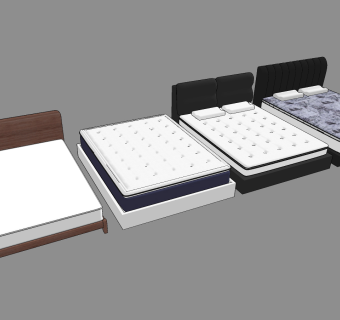 现代床垫su草图模型下载