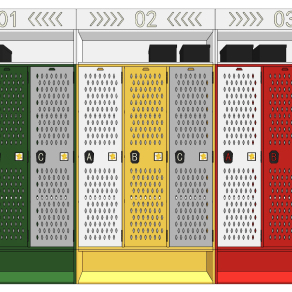 现代健身房储物柜su草图模型下载