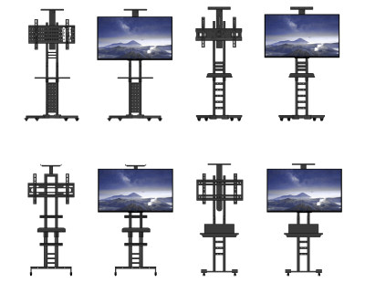 现代显示器,电视机支架su草图模型下载