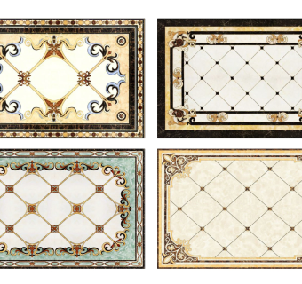 欧式石材拼花瓷砖su草图模型下载