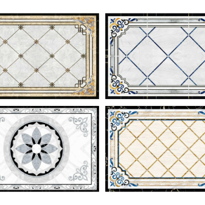 大理石石材拼花，地面圈边,su草图模型下载