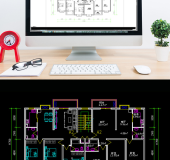 定制三室两厅家装户型图CAD房屋平面图