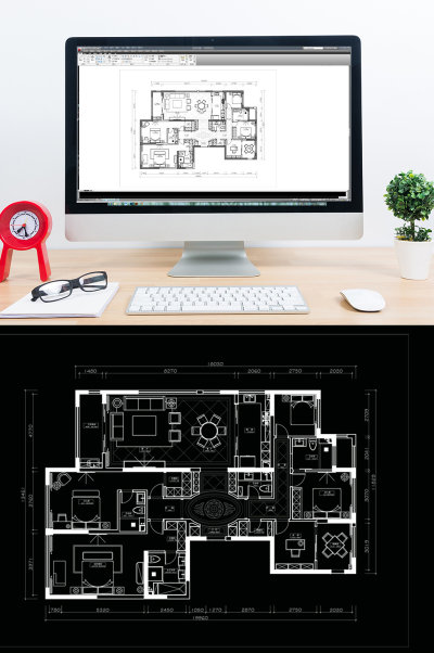 现代高层家装户型CAD