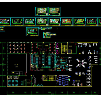健身房全套CAD施工图3D模型
