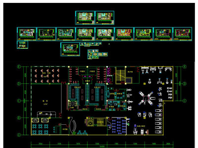 健身房全套CAD施工图3D模型
