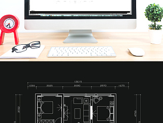 CAD居室平面图