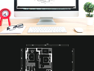 三室兩廳CAD高層戶型平面布局方案