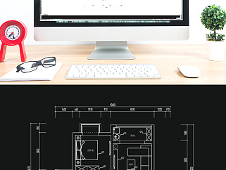 两室一厅户型CAD平面方案