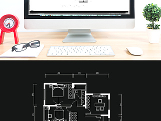 三室两厅户型平面方案CAD