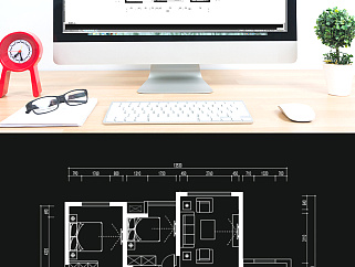 CAD三室两厅平面户型方案