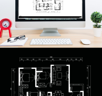 CAD三室两厅平面户型方案