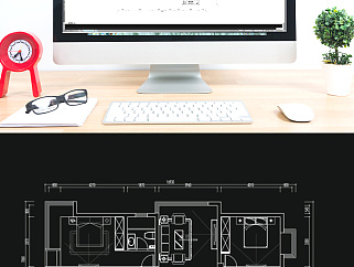 CAD四室两厅户型图方案