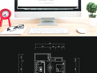 CAD两室一厅多层户型图方案