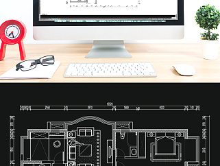 三室两厅户型图CAD方案