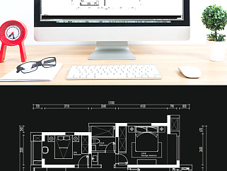 CAD三室两厅户型图方案