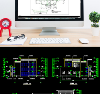 会所全套建筑CAD施工图