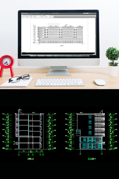 六层楼全套建筑CAD施工图