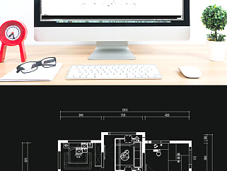 三室两厅户型CAD平面定制