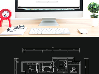 CAD三室两厅户型平面方案定制