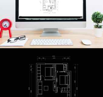 两室一厅户型CAD平面方案定制