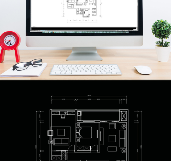 CAD两室一厅户型平面方案定制