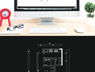 单身公寓CAD户型室内设计