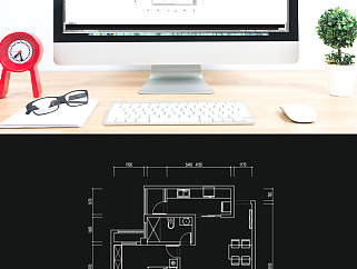 两室一厅居室CAD平面方案设计