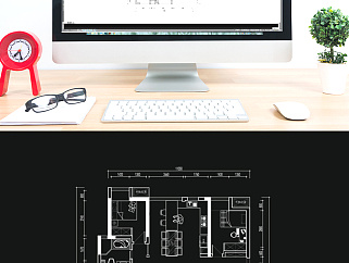 CAD三室两厅户型室内平面方案
