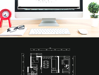 CAD三室两厅户型室内设计方案