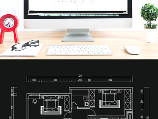 两室两厅CAD平面定制方案