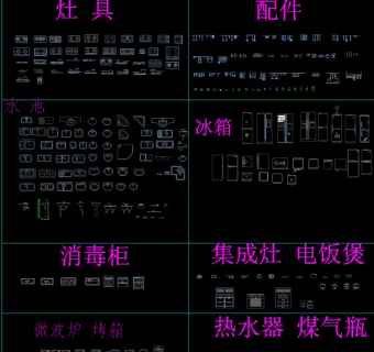 厨房用具素材CAD3D模型