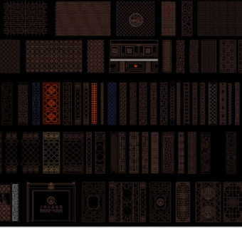 中式雕花cad图纸