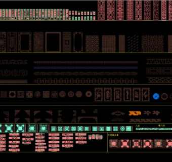 中式经典元素集合CAD