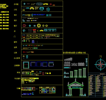 CAD室内设计常用动态块图库