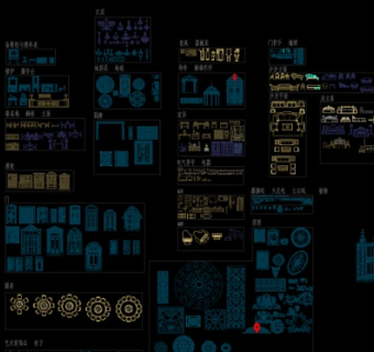 室内设计欧式元素CAD图库大全