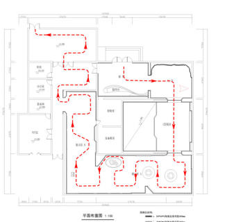 平面引导图CAD室内线图功能区