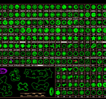 植物配置平面cad图库大全