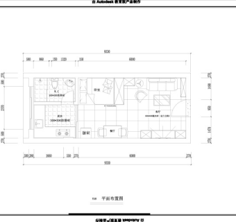 单身公寓平面CAD制图