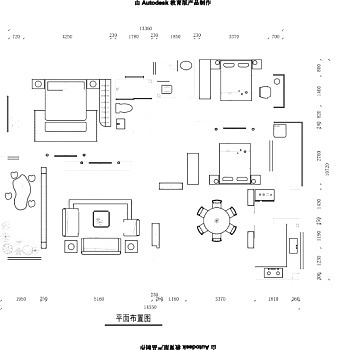 室内设计家装cad平面图