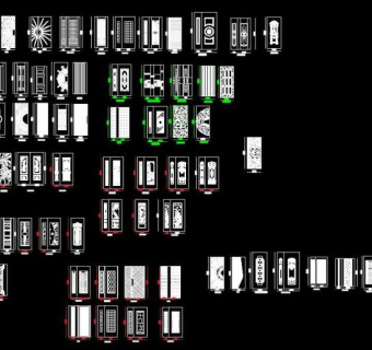 铸铝门别墅门庭院门CAD图库