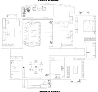 室内设计cad平面图纸